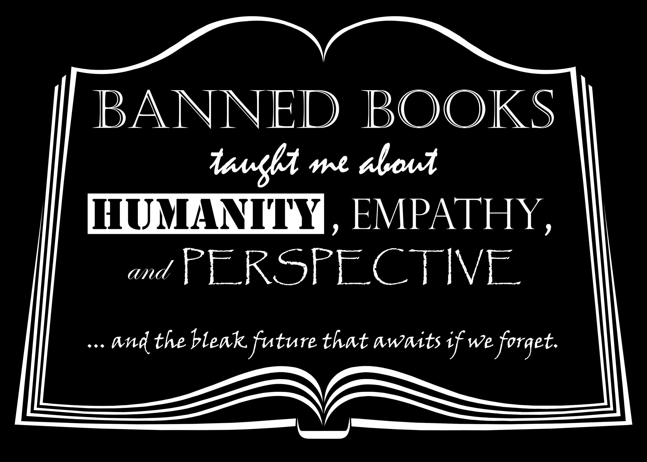 Read Banned Books merchandise and apparel design by Sara A. Noe